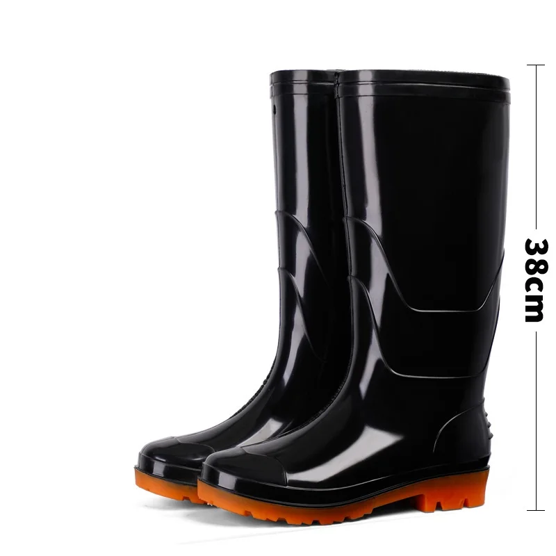 Сапоги Aleafalling мужские резиновые плотные водонепроницаемые высокие без застежки