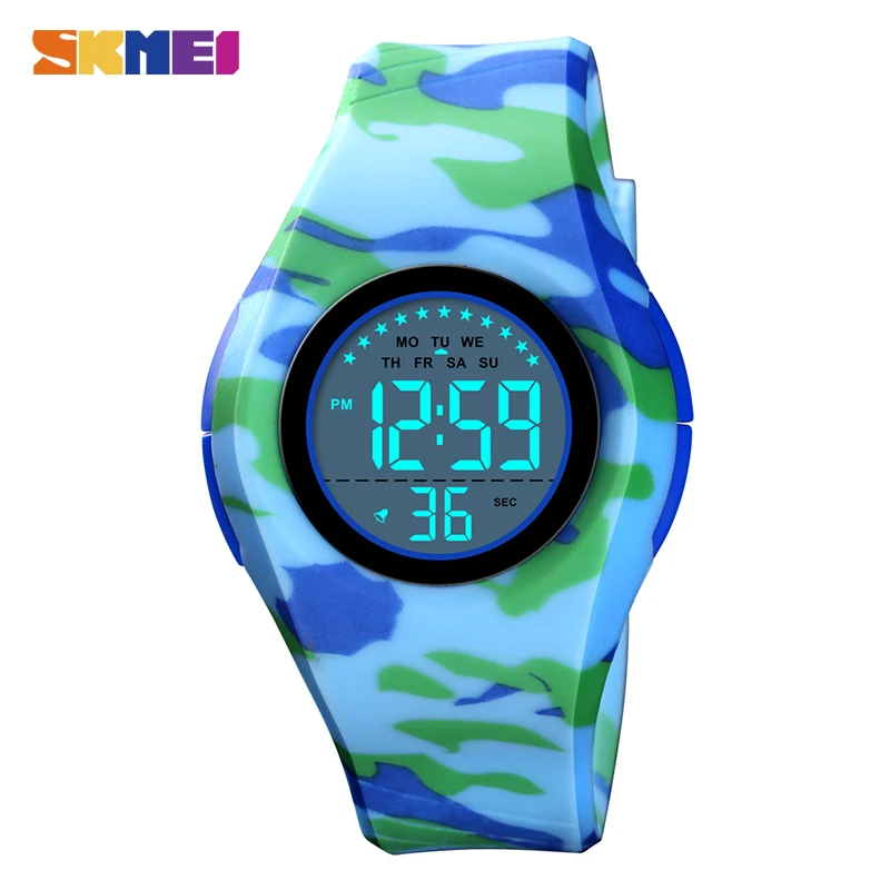 

SKMEI Children Wristwatch Japan Digital movement Military Chrono Alarm Water Resistan Boys Girls Clock Kids Sport Watches