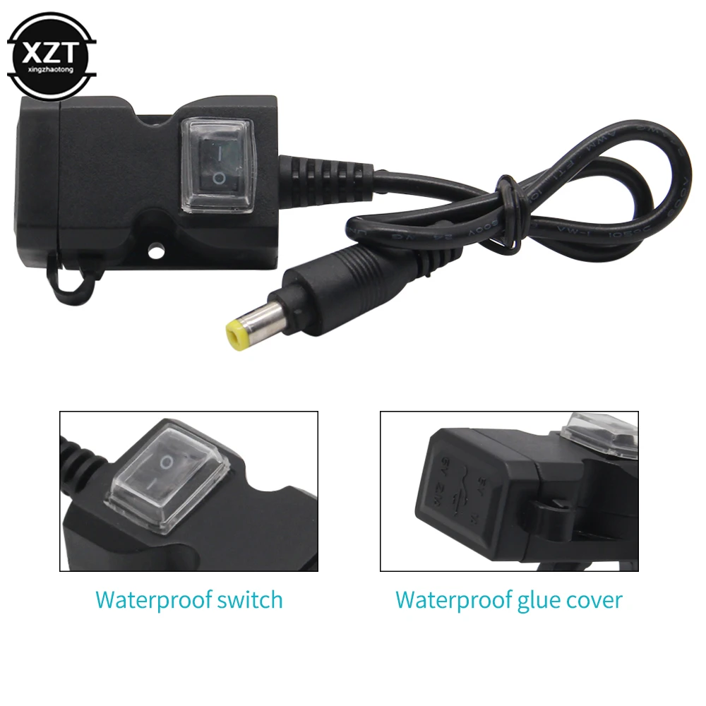 Dual USB Port Waterproof Motorcycle Handlebar Charger 12V 5V 1A/2.1A Adapter Power Supply Socket for Mobile Phone image 5