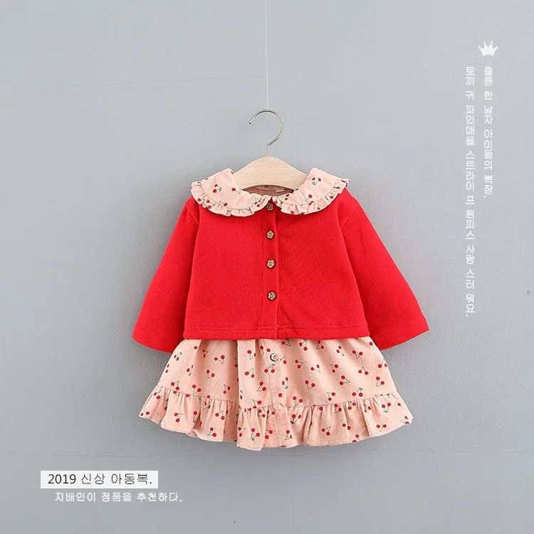 Платье с длинными рукавами для маленьких девочек одежда 2019 г. Новое модное