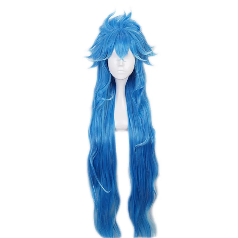 

Twisted Wonderland Wig Idia Shroud Cosplay Wig Blue Gradient Synthetic Hair Halloween Party Role Play Wigs +wig Cap