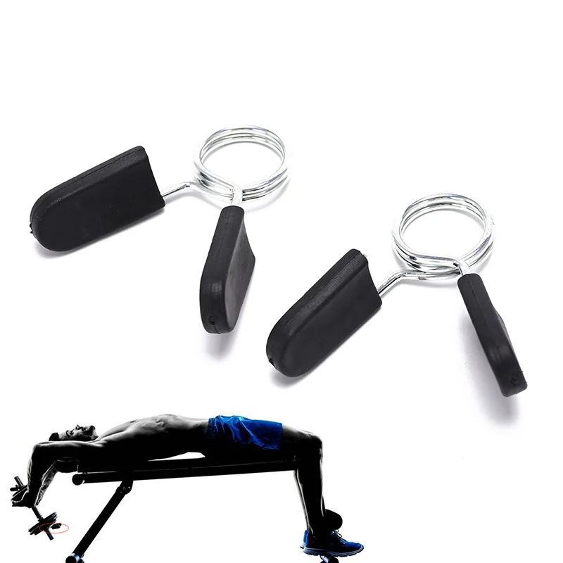 

25mm 2PCS Barbell Gym Weight Bar Dumbbell Lock Clamp Spring Collar Clips indoor use trainning fitnes