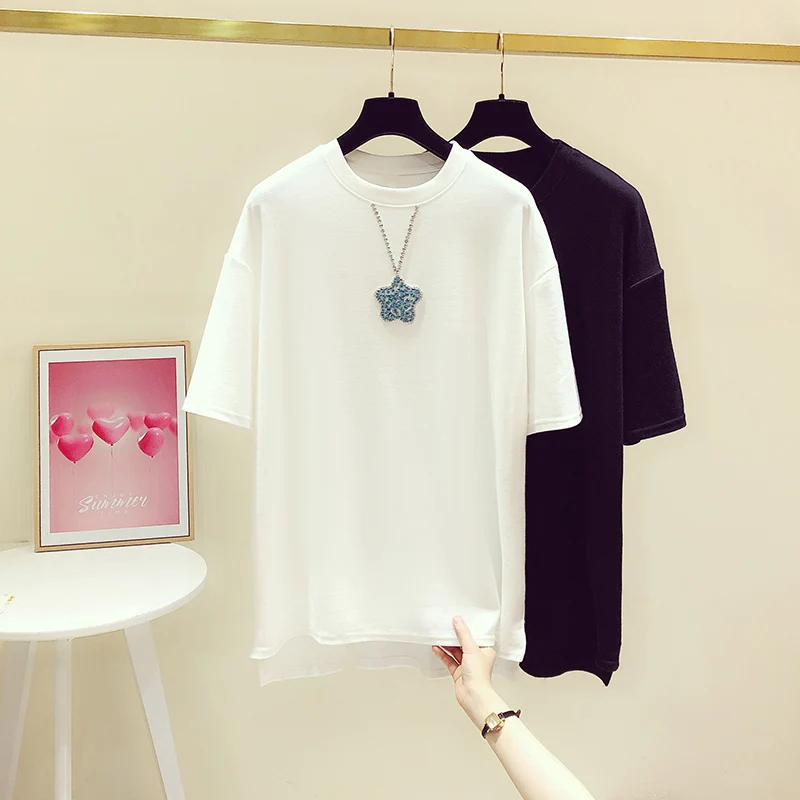 

T shirt Summer Short Sleeve t shirt Blessed Feather Print O-Neck Tees Ladies Black