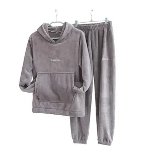 Autumn Winter Pajamas Set Women Loungewear Fleece Sleepwear Home Suits Homewear Ladies Warm Plush Lo in Pakistan