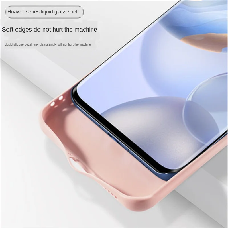 Роскошные жидкий силиконовый чехол для телефона из закаленного стекла HUAWEI P30 40 PRO