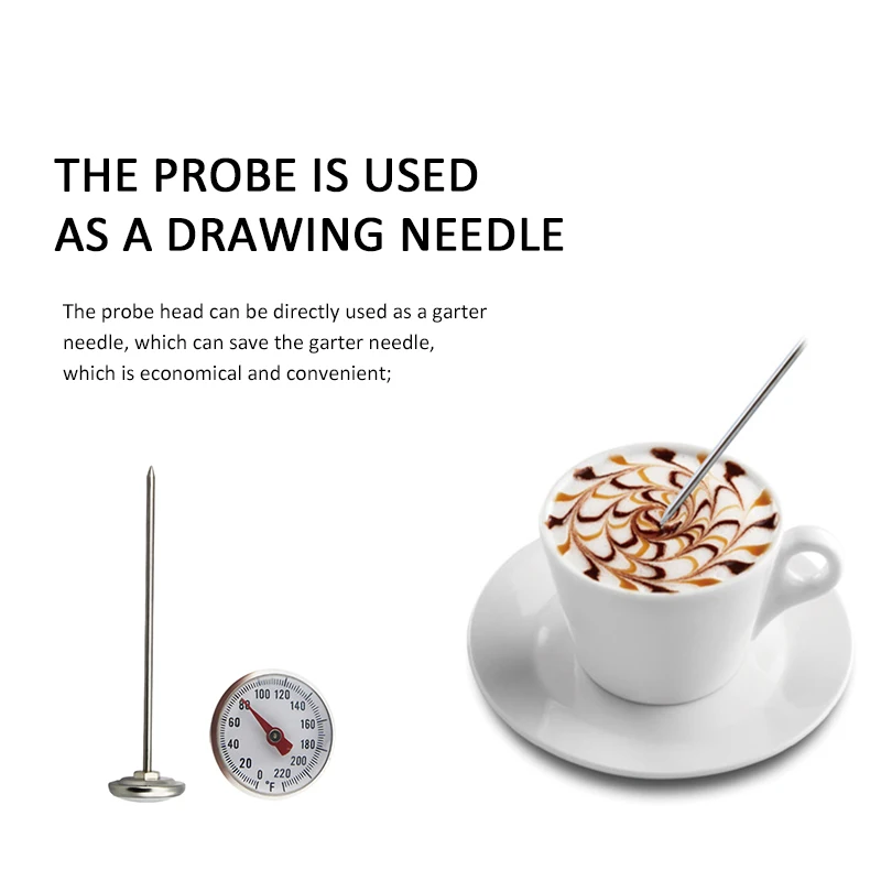 

1PC Meat Thermometer Stainless Steel High Temperature Resistance Barbecue Milk Steak Meat Instant Read Thermometer Kitchen Tools