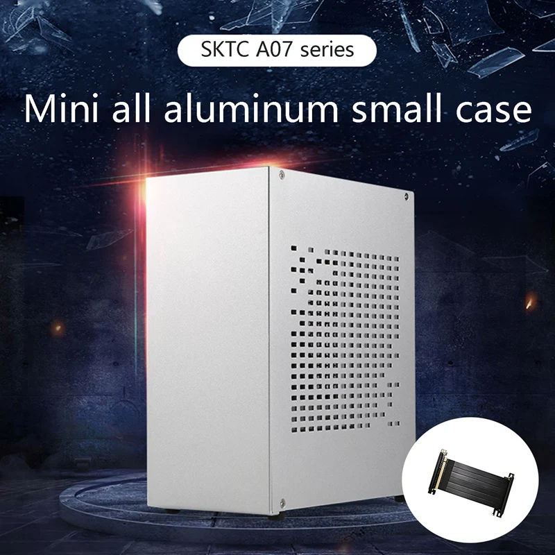 Корпус для ПК A07 Mini ITX корпус хоста HTPC USB3.0 с удлинительным кабелем видеокарты |