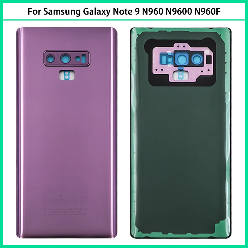 Для Samsung Galaxy Note 9 N960 N9600 N960F Задняя крышка батареи задняя дверь Note9 3D стеклянная