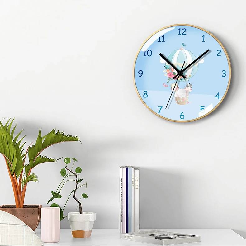 

Милые Мультяшные настенные часы для детской комнаты, бесшумные уникальные минималистичные настенные часы, креативные необычные настенные ...