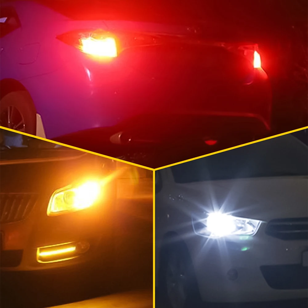 2 шт. Автомобильные светодиодные лампы 1156 BA15S P21W P21/5 Вт BAY15D 1157 3030 | Автомобили и