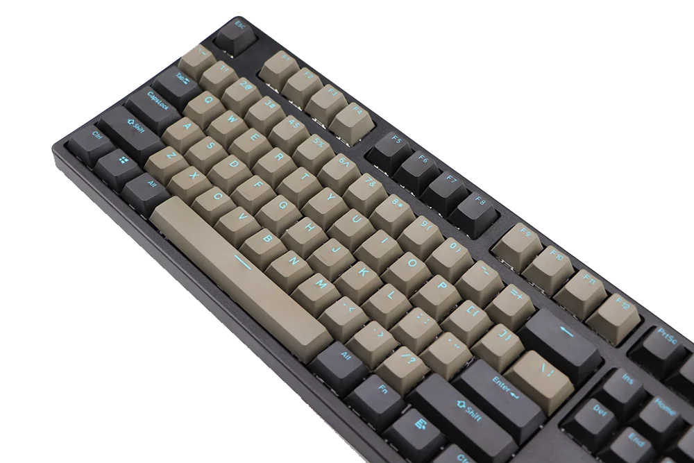 Двойные клавишные колпачки из ПБТ Черные Серые смешанные синие слова Dolch 108 87 Вишневый профиль колпачки