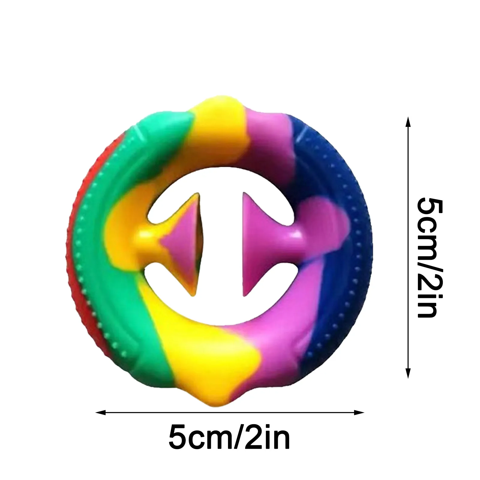 

4PC Rainbow Color Stress Relief Stress Toy Decompression Silicone Grip Toy Sensory Pinch Ball Gadget Toy L5