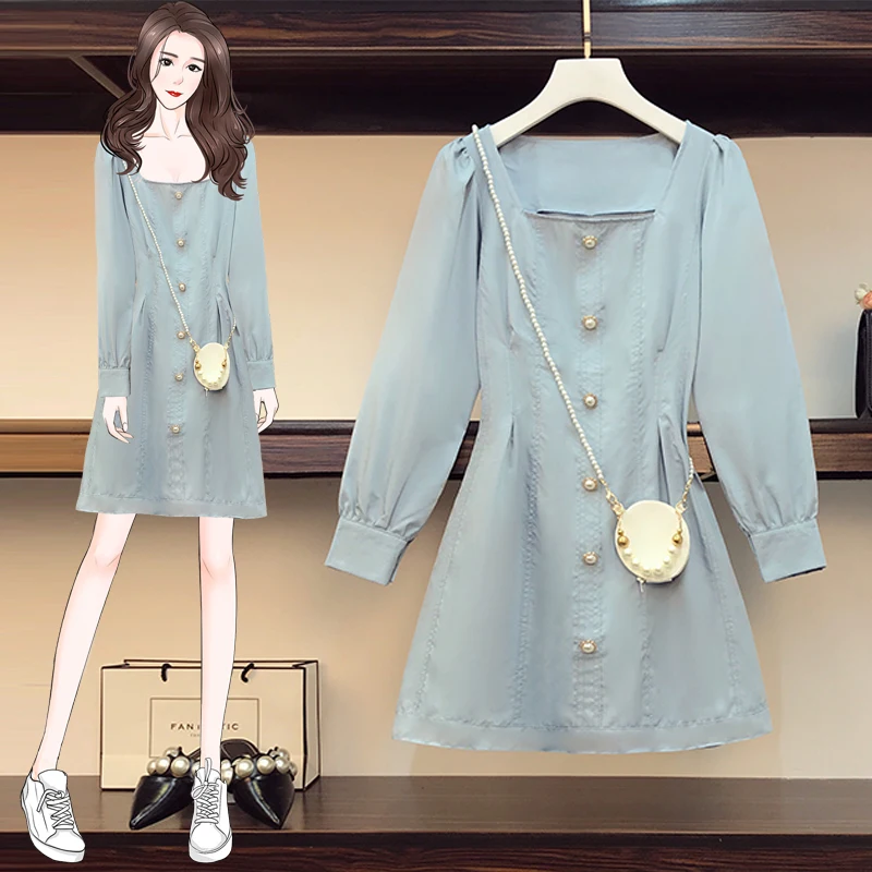 

Large size women's new summer 2021 slightly fat sister mm gentle dress