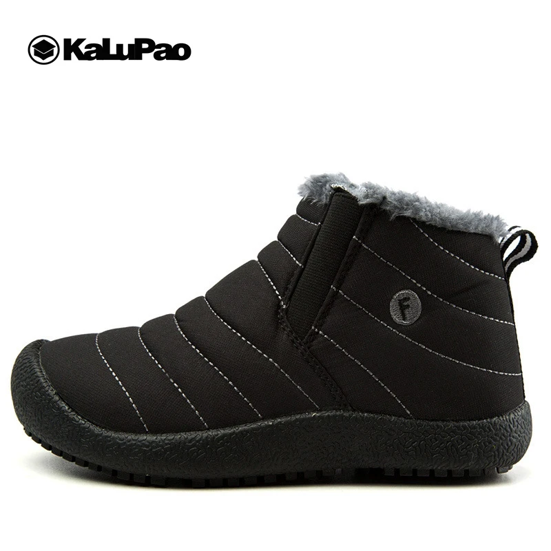 KALUPAO/Зимняя Детская плюшевая теплая хлопковая обувь для мальчиков и девочек