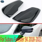 Декоративные аксессуары для Subaru Forester SK 2018-2021, стильная накладка на зеркало из углеродного волокна, верхний слой крышки заднего вида