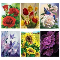 diy 5d diamond painting flower series kit full drill square round embroidery mosaic art picture of rhinestones home decor gifts