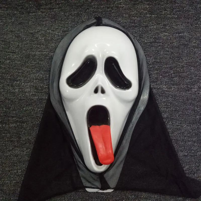 Маскарадная маска на Хэллоуин Опора с высунутым языком крик гонимые страшные