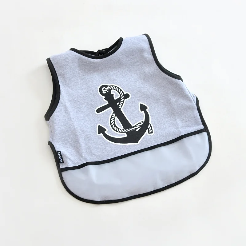 

Trendy Child New Cartoons Bib Waterproof Vest Reverse Clothing Toddler Cotton Comfortable Rice Clothes Baby Eating Pockets