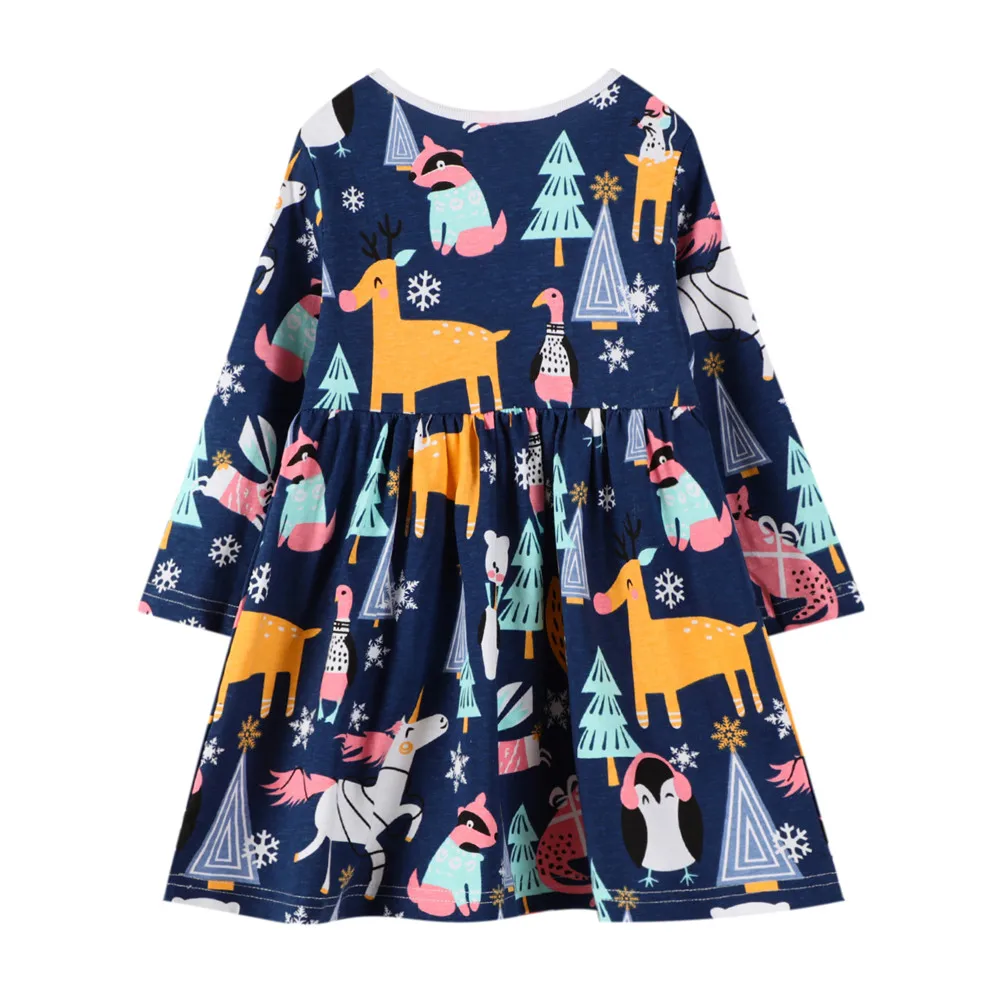 Детское Хлопковое платье-пачка с длинным рукавом на осень и весну подарок день