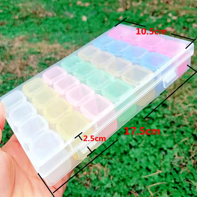 Прозрачная пластиковая коробка для хранения косметика дизайна ногтей 1 шт. 175 мм x