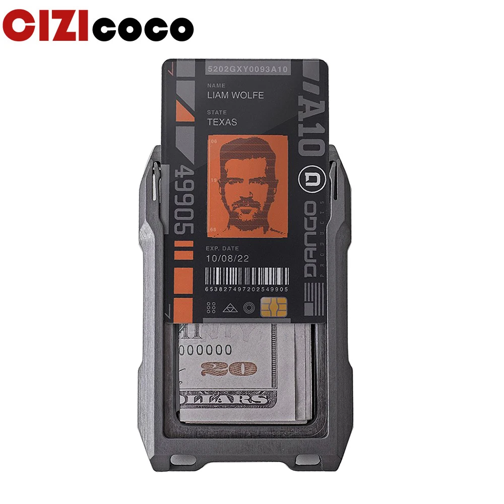 Металлический кошелек Cizicoco с RFID держатель для карт мужчин маленький бумажник в