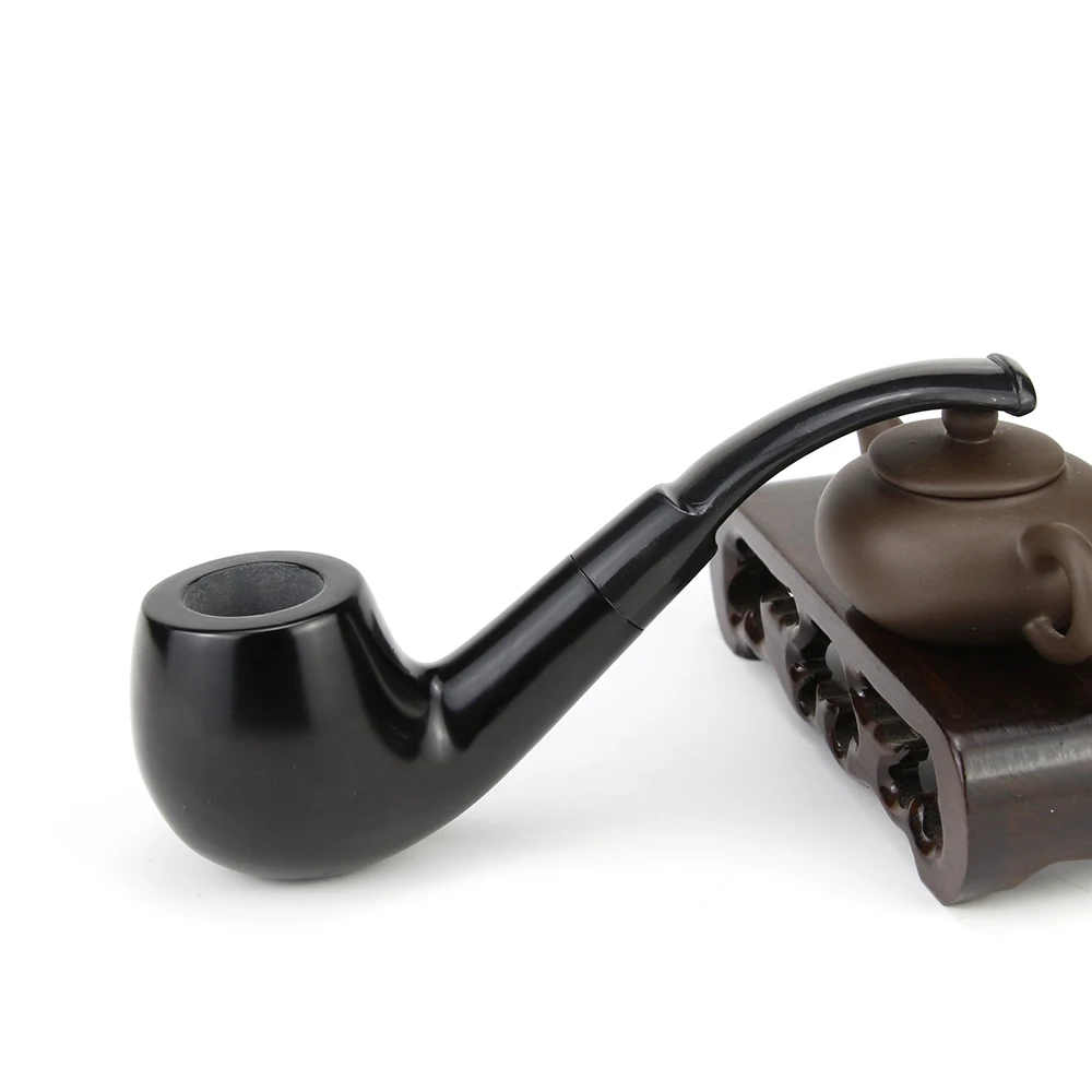 

Новая изогнутая курительная трубка с тонким горлышком, фотофильтр 9 мм, ручная работа, табачная трубка, твердый черный дым