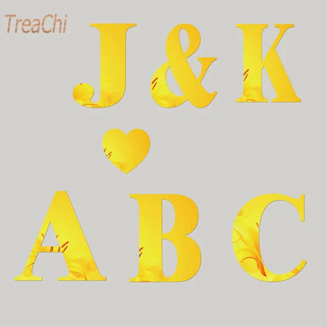 26 букв DIY 3D зеркальные Акриловые Настенные стикеры наклейки домашний декор