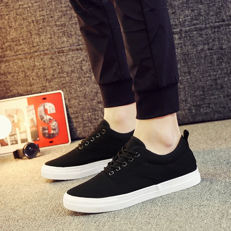 

Men Canvas Shoes Breathable Black Casual Shoes Men White Sneakers Men Espadrille Flats Shoes New Big Size Alpargatas De Hombre