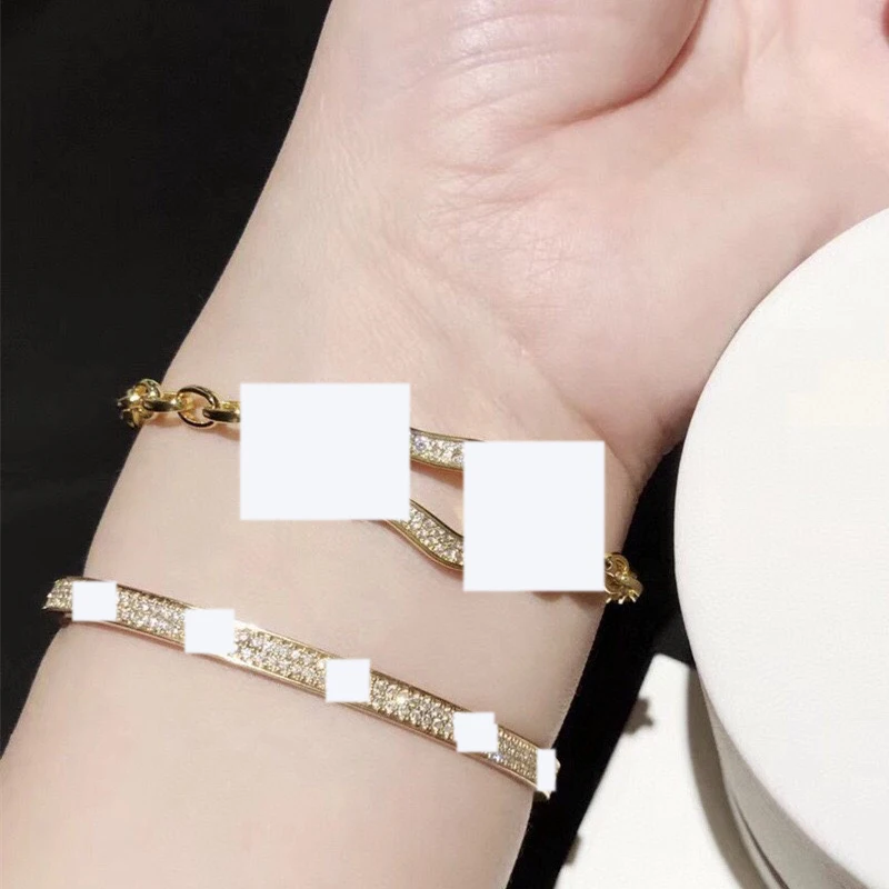 Аксессуары оптом новый белый золотой U-образный браслет Пара классический