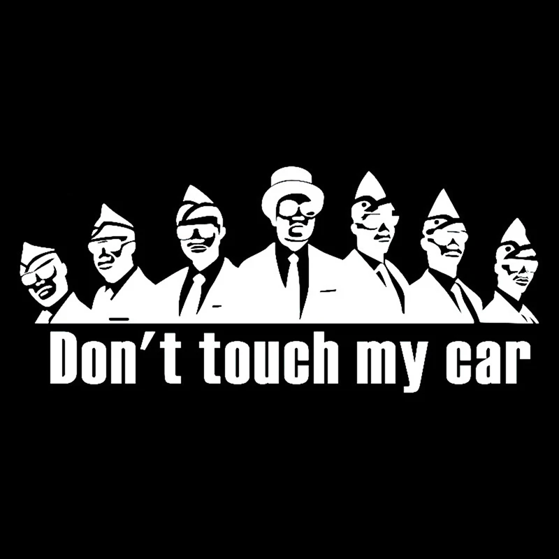 1 шт. забавная виниловая наклейка Don't touch my car Styling белый/черный 27 5x1 2 см/20x20 см
