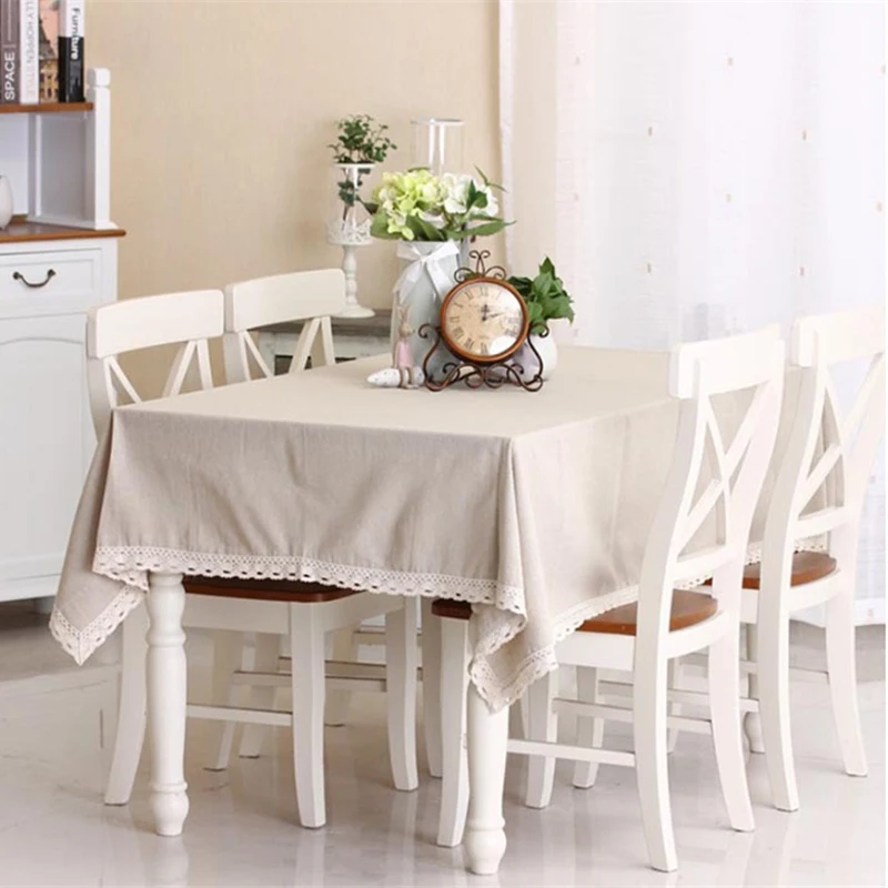 Однотонная простая льняная скатерть высокого качества японская столешница для