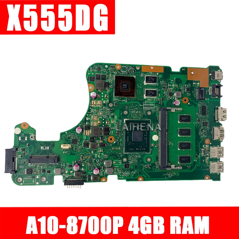 С A10-8700P 4 Гб ОЗУ X555DG материнская плата для ноутбука ASUS X555Y X555YI X555D Оригинал TETS 100% ОК |
