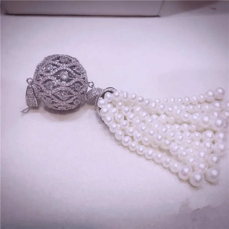 Лидер продаж длинное ожерелье 75 см из белого пресноводного жемчуга с