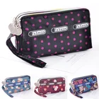 Кошелек женский, тканевый, на молнии, с цветочным принтом