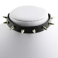 black spike choker belt collar women pu leather goth choker necklace for women party club chockers sexy gothic jewelry harajuku