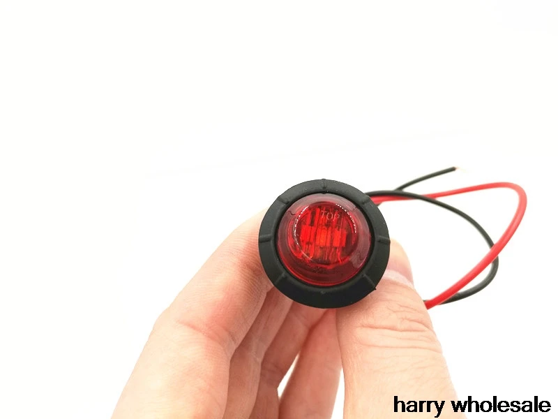 10X Желтый Красный 12V 24v 3/4 &quotгерметичный СВЕТОДИОДНЫЙ грузовик прицепа автобуса