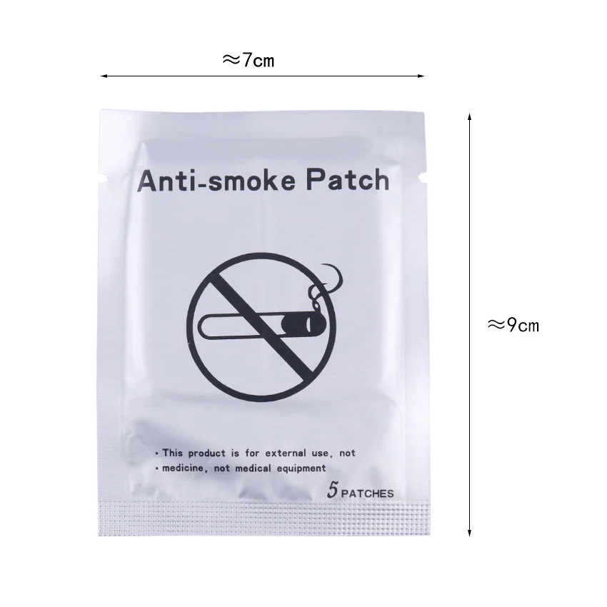 Наклейки для бросания курения Body Health Care Anti Smoke Patch из 5 штук в упаковке с натуральными ингредиентами китайской травяной медицины.