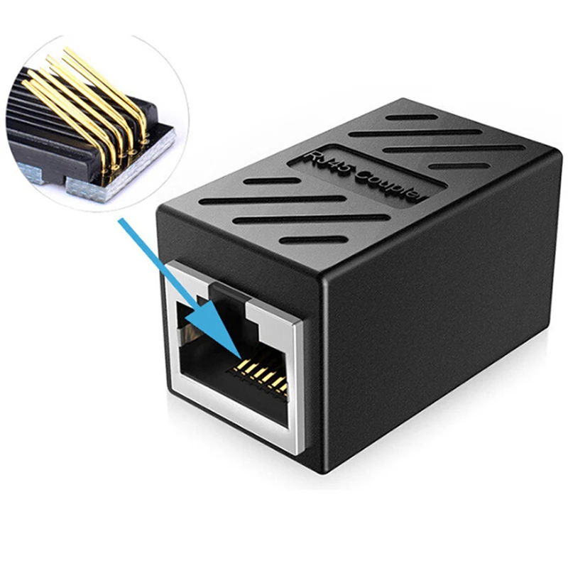 Соединительный адаптер RJ45 1 шт. для Cat7/6/5E 8P8C Сетевой удлинитель кабеля
