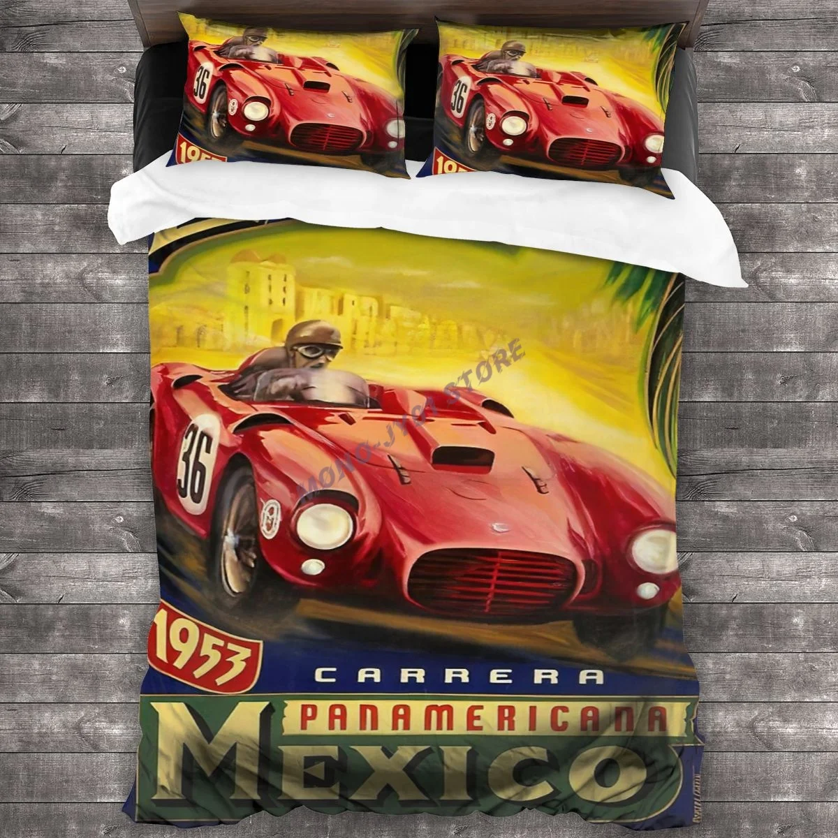 

1953 CARRERA PANAMERICANA MEXICO LANCIA CAR RACE Bedding Set Duvet Cover Pillowcases Comforter Bedding Sets Bedclothes