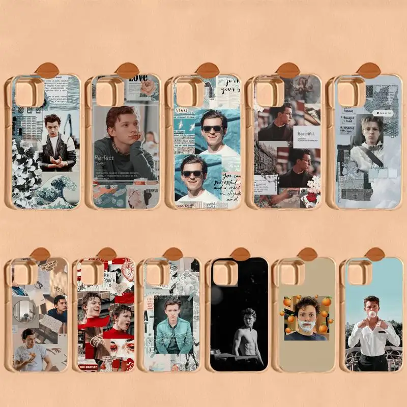 

Tom Holland Phone Case for iPhone 8 7 6S Plus X 5S SE 2020 XR 11 12 mini pro XS MAX