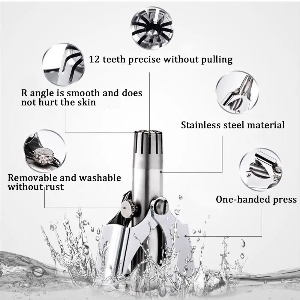 Многофункциональный ручной моющийся Универсальный эпилятор для волос в носу |