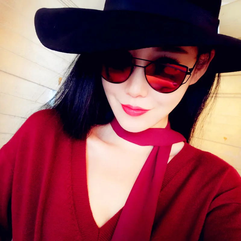 Cateye Солнцезащитные очки женские крутые вождения Пилот Стиль Классические