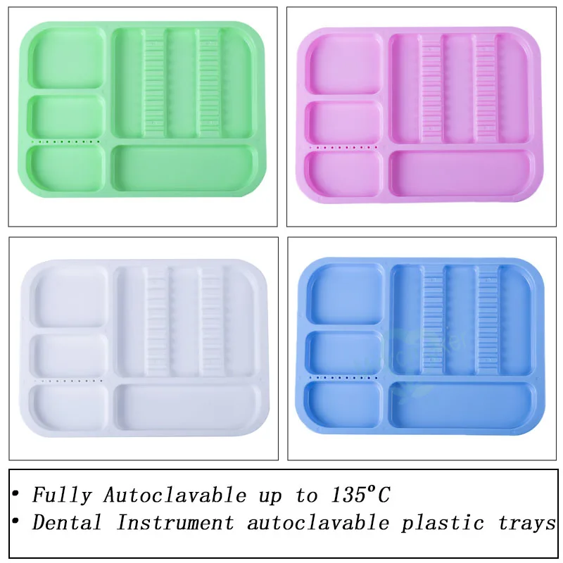 New Dental Autoclavable Split Segregated Placed Trays 135 Degree Tray |