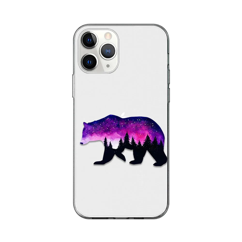 

Wolf Bear Eagle Case For iPhone 12 11 Pro Max Cover for iPhone X XR XS MAX 7 8 6 6S Plus 5S SE 2020 Soft Silicon TPU Phone Funda