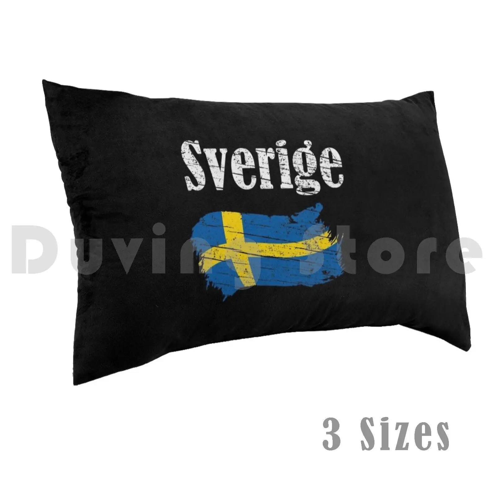 

Pillow Case Sverige Swedish Flag Vintage Graphic-Sweden Lovers Tourists Souvenir Cool National Gift