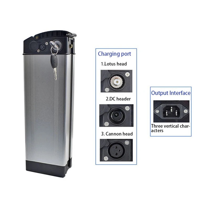 Пластиковый Аккумулятор для электрического велосипеда 36 В 48 60 в большой емкости