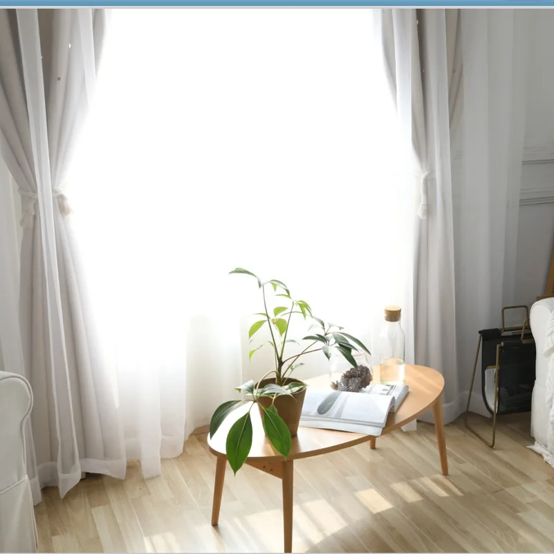 Шторы в Корейском стиле для гостиной спальни полые звезды Ins принцессы