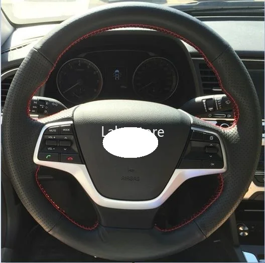 

Hand-stitched Leather Steering Wheel Cover For Hyundai Elantra Lafesta, Steering Wheel Cover For car universal 15 inch