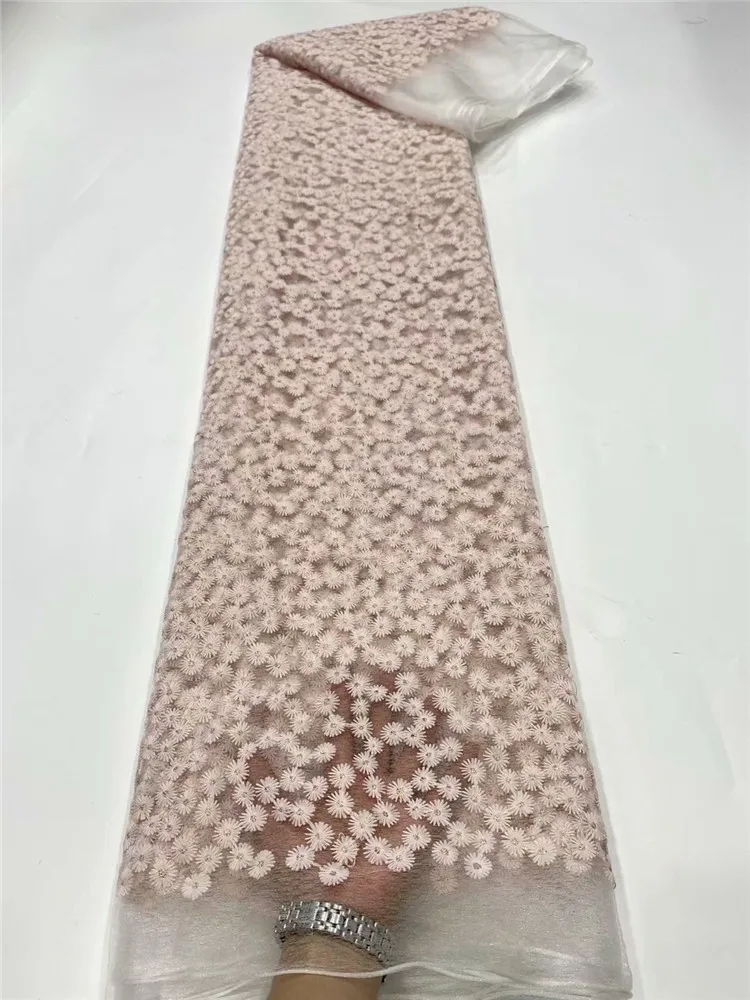 

African Lace Fabric High Quality Embroidery French Tulle Lace Fabric Nigerian Lace Fabric For Wedding Dress FD236