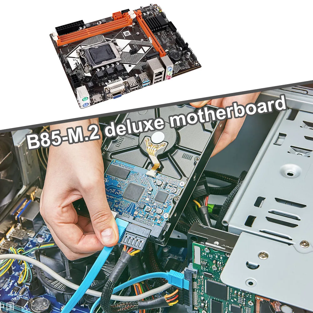 

B85 Computer Motherboard M-ATX DDR3 USB 3.0 SATA 3.0 HDMI-Compatible+DVI+VGA Desktop Mainboard for LGA 1150 i3 i5 i7